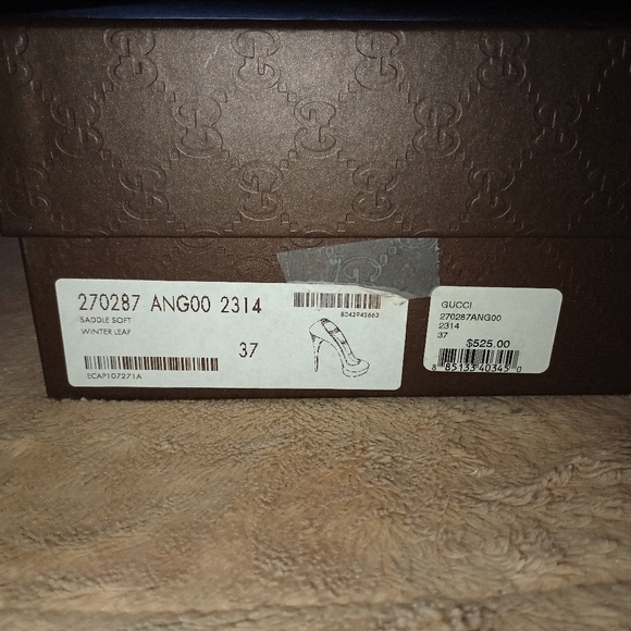 IOB Gucci Sadie Soft Winter Leaf Size 37 women's shoes - Picture 14 of 15